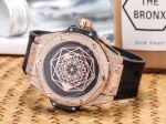 Replica Hublot Big Bang Sang Bleu Iced Out Rose Gold Watches